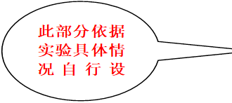 此部分依据实验具体情况自行设定。
