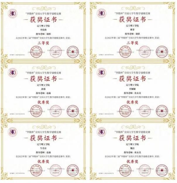 祝贺开云学子在 2022 年华数杯全国大学生数学建模竞赛、辽宁省大学生数学建模竞赛中喜获佳绩